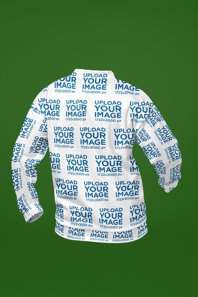 Back-View Mockup of a Ghost Model Wearing a Bomber Jacket in a Colorful Setting m55994