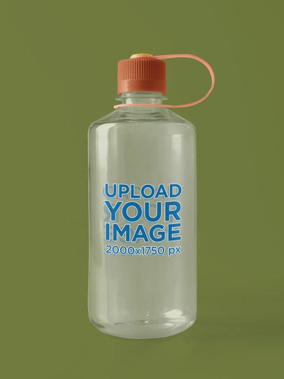 Mockup of a Nalgene Water Bottle Placed on a Customizable Background m55016