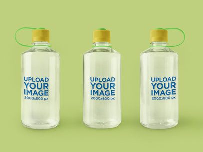 Nalgene Water Bottle Mockup Featuring a Solid-Color Background m55017