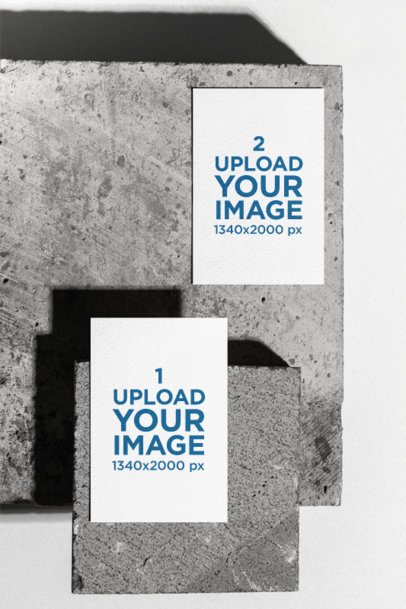 Business Card Mockup Featuring a Cement-Themed Background m57555