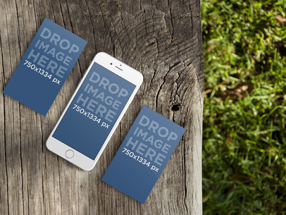 Stock Photo Template of White iPhone 6 With Additional Screens