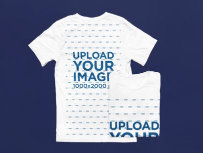 Bella Canvas T-Shirt Mockup Featuring Two T-Shirts Placed on a Colorful Surface