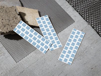 Mockup Featuring Three Tickets Lying on the Street Floor m58169