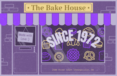Online Flyer Maker for Bakeries with Purple Theme