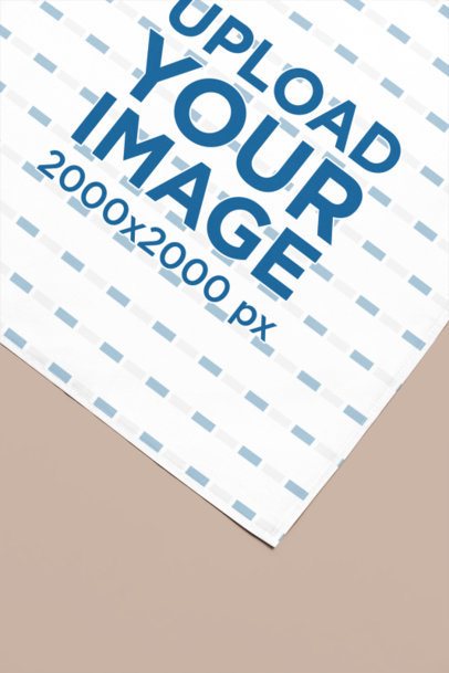 Dish Cloth Mockup featuring a Cropped Section of a Plain Kitchen Towel Laid Flat over a Customizable Solid Surface m50196
