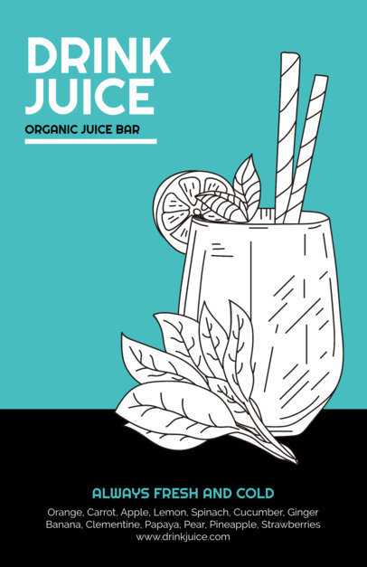 Flyer Maker to Design Flyers for a Juice Bar