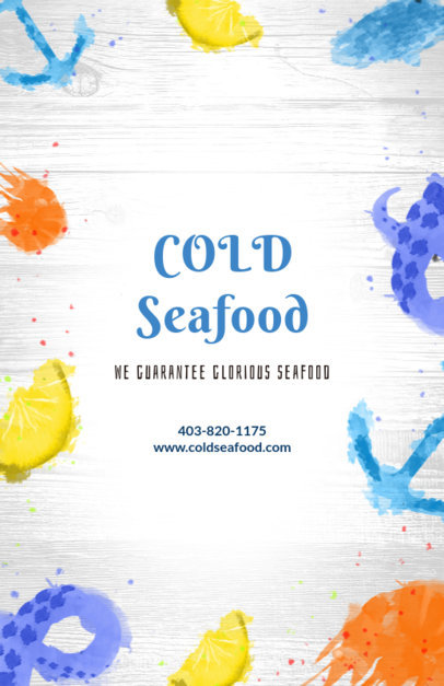 Flyer Maker for Seafood Restaurants with Anchor Graphics 392 a
