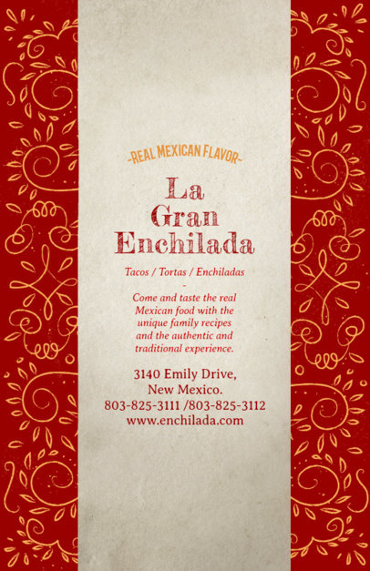 Mexican Menu Online Flyer Maker