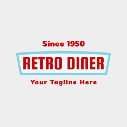 Logo Maker for Diners with Retro Style