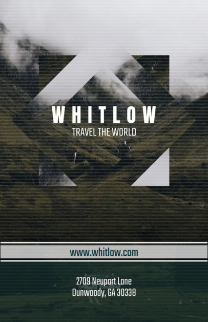 Travel Flyer Maker with Geometric Photography Design