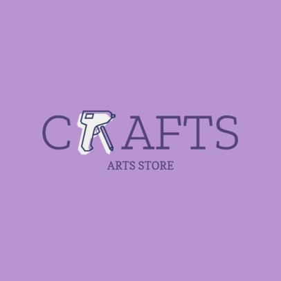 Online Logo Maker for Craft Stores with Art Tool Icon