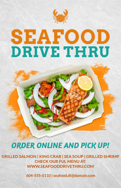 Seafood Restaurant Online Flyer Maker