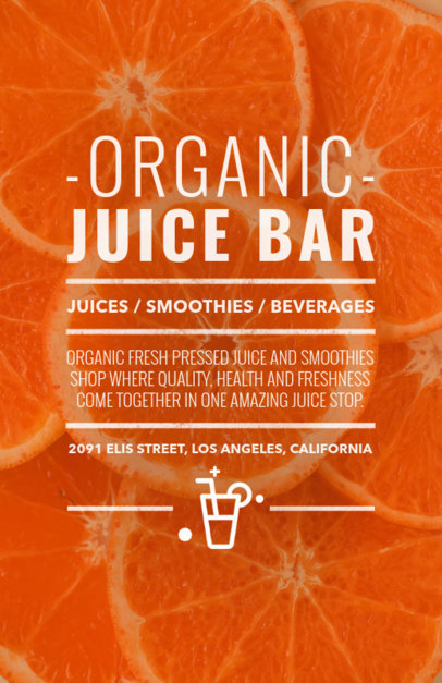 Flyer Maker for Juice Bars with Fruit Background