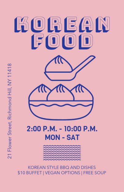 Restaurant Flyer Maker for Korean Restaurants