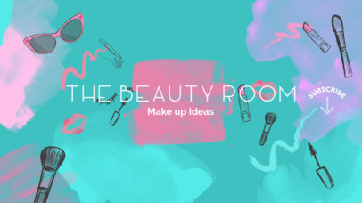 YouTube Banner Template for Beauty Channels 389f