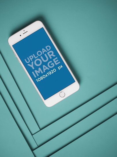 iPhone 8 Plus Mockup Lying on Papers