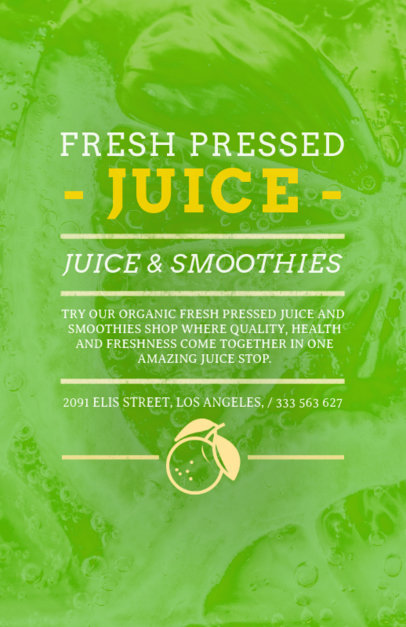 Juice Bar Flyer Maker with Long Description