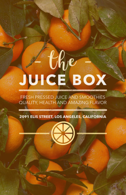 Online Flyer Maker for a Healthy Juice Bar