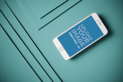 Silver iPhone 8 Plus Mockup Featuring Pasteboards