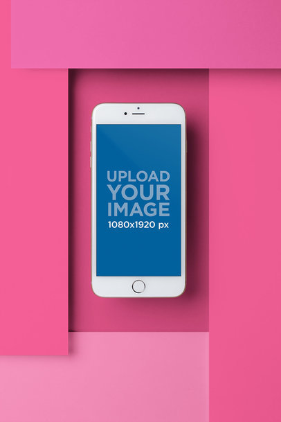 iPhone Mockup Lying with Pasteboards
