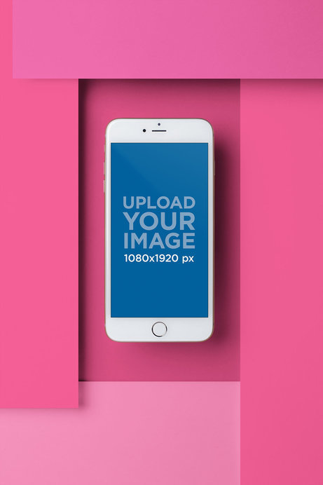 iPhone Mockup Lying with Pasteboards