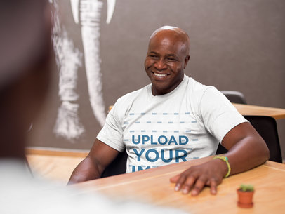 T-Shirt Mockup Featuring a Man Having Fun with his Brother