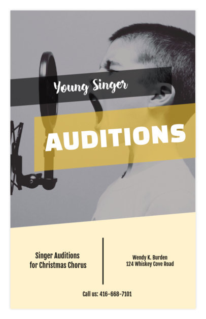 Flyer Maker for Singing Auditions