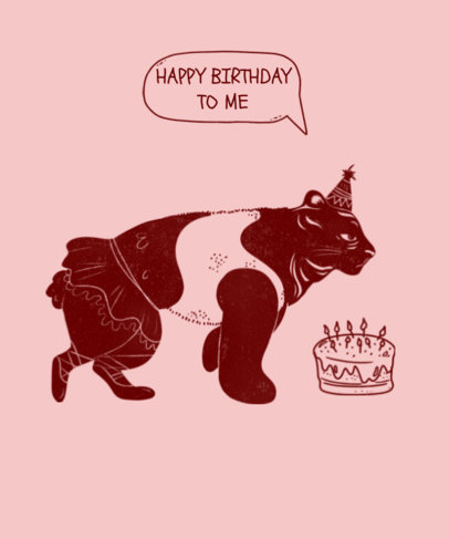 T-Shirt Template with Party Animal