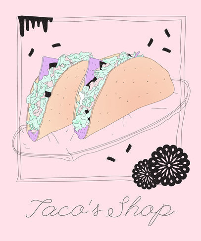 T-Shirt Design Maker for Mexican Doodle Art