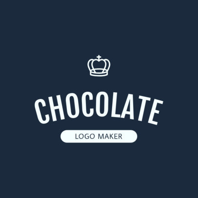 Custom Logo Maker for Chocolate Shops with Navy Background