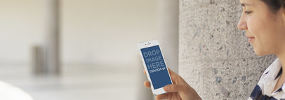  iPhone 6 Mockup Featuring a Young Woman Browsing Through Her Phone  -