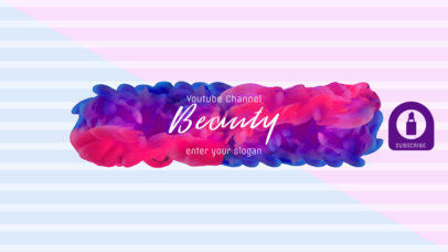 Youtube Beauty Channel Banner Template