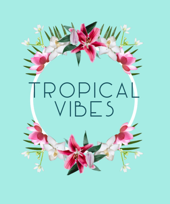 Floral T-Shirt Design Maker with Tropical Flowers