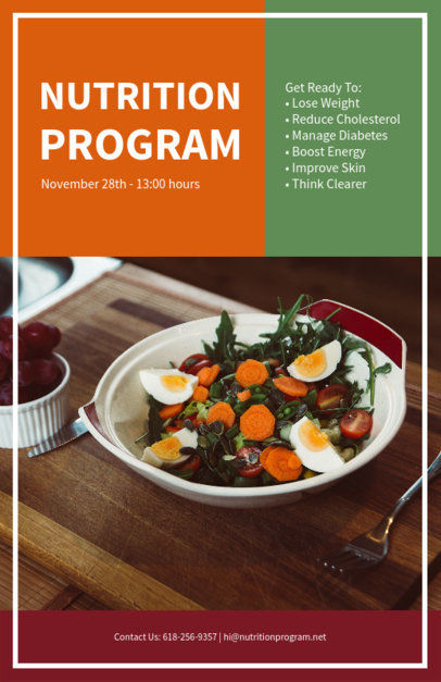 Nutrition Program Flyer Design Template 
