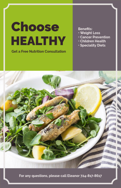 Healthy Nutrition Flyer Design Template 