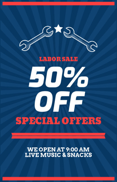 Labor Day Super Sale Flyer Template 429a