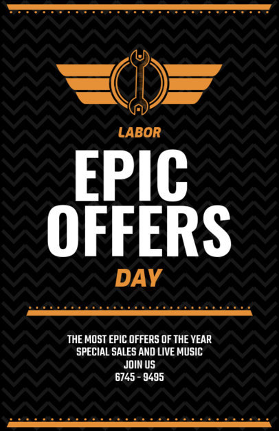 Epic Labor Day Sale Flyer Template 429e