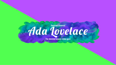 YouTube Beauty Blogger Channel Banner Template 451d