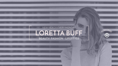 Youtube Channel Banner Design Template for Beauty Lifestyle Vlog 452