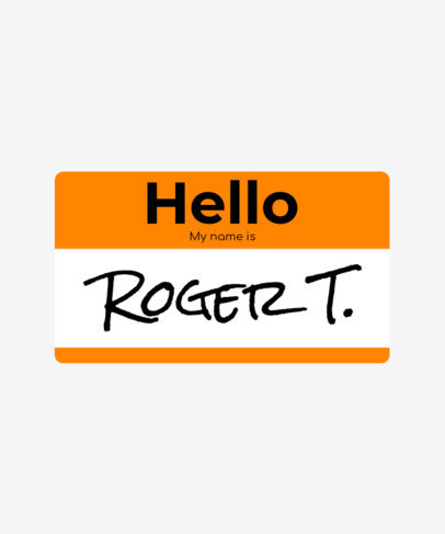 My Name is T-Shirt Design Template 