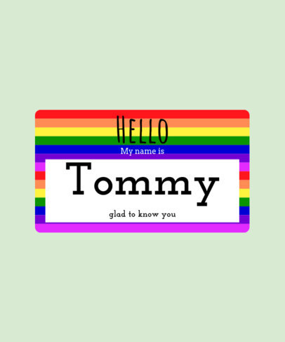 Custom Name Tag T-shirt Design Template