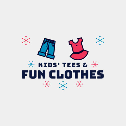 Logo Design Template for Kids' Apparel Brand