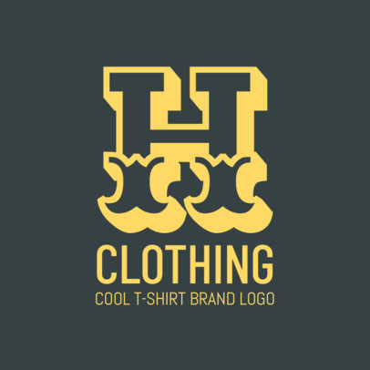 Cool T-Shirt Brand Logo Design Template 
