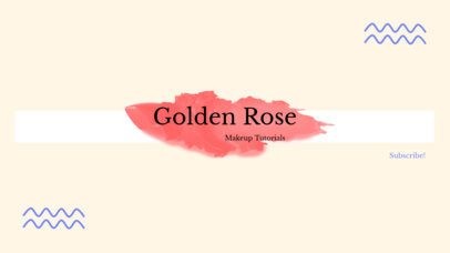 Simple Beauty Vlog Channel Banner Maker