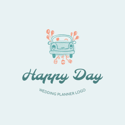 Happy Wedding Planner Logo Design Maker 