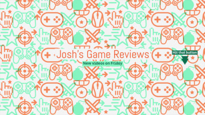 Youtube Banner Template for Gaming Review Channel #462b