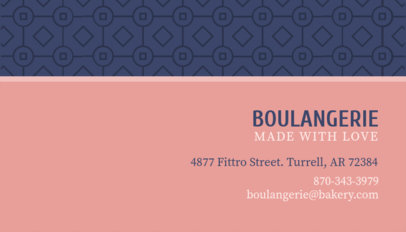 Two Color Business Card Template for Bakery 