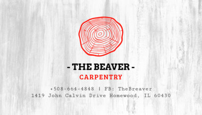 Carpentry Services Business Card Template