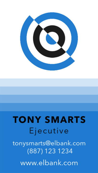 Vertical Business Card Maker for Financial Executives