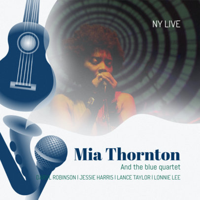 Live Jazz Music Album Cover Maker